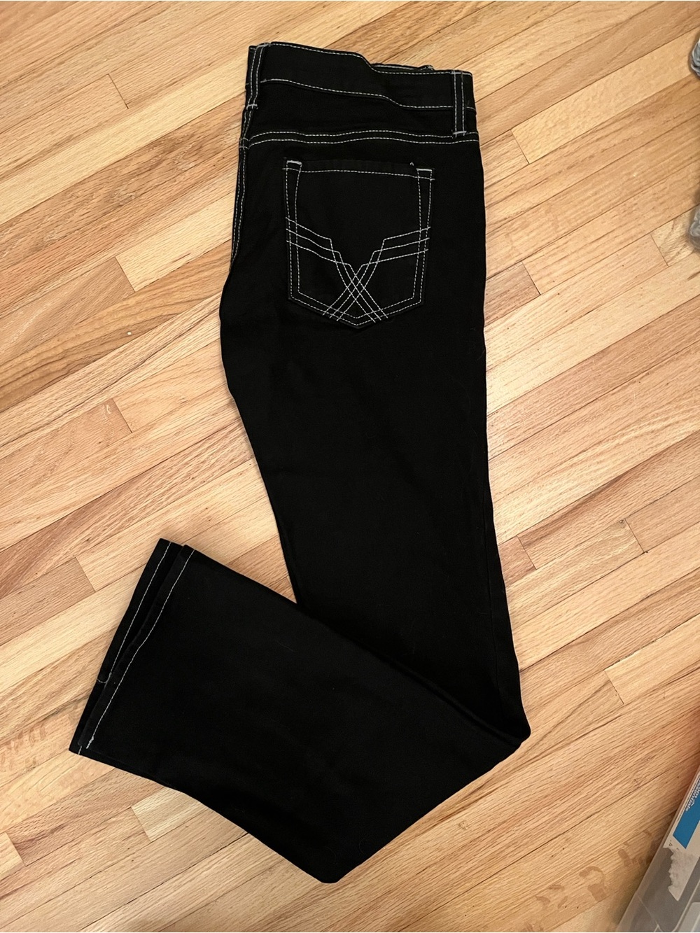 GAP Black Bootcut Jeans with White Stitching